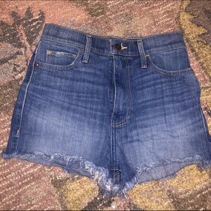 Super high rise jean shorts